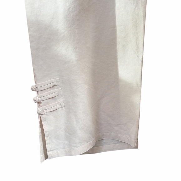 NWT Citron Sant Monica White Linen - Silk Blend Pants - Picture 4 of 8